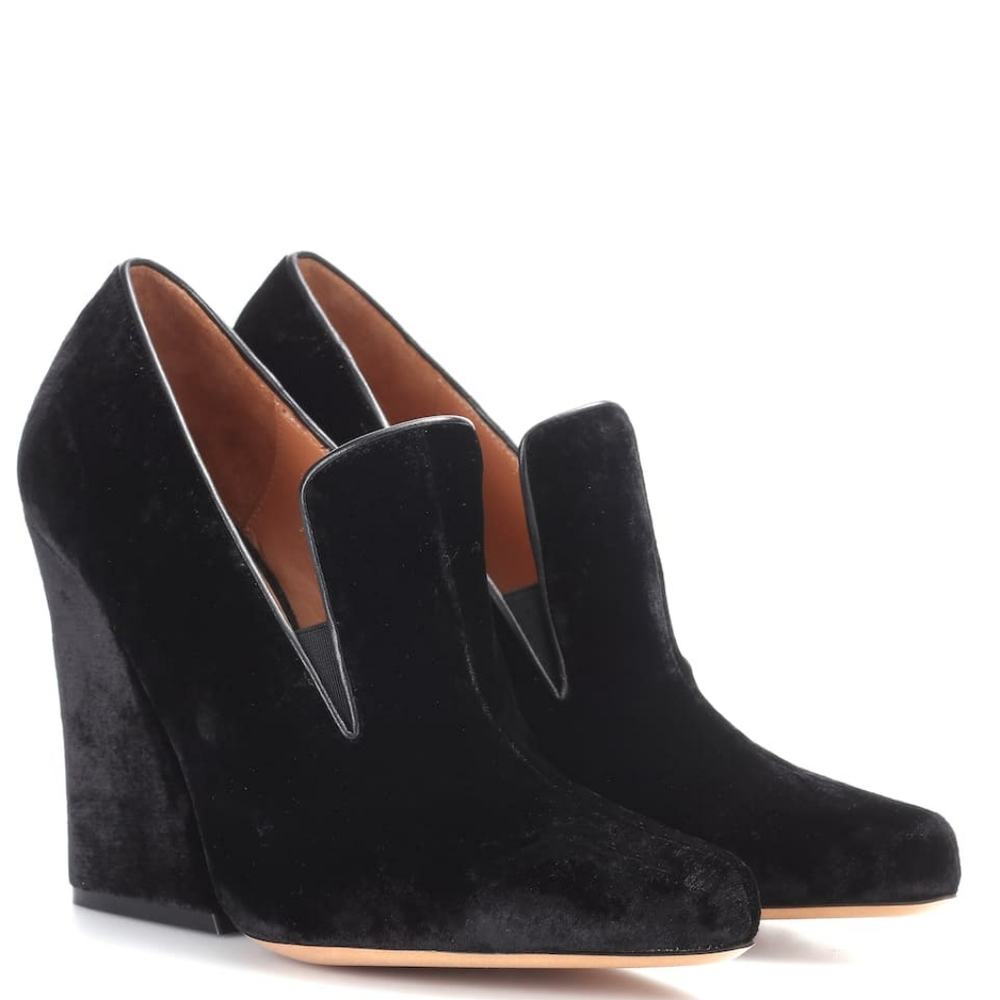 Velvet Dries Van Noten Flare Loafer Heels